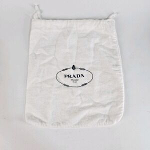 Authentic Prada Milano Dust Bag Drawstring Storage Cover 6"x7" Small Wallet